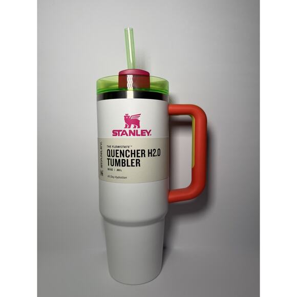 Stanley Limited Edition WHITE NEON + BLACK NEON 30oz Quencher Tumbler Set BNWT - Picture 3 of 15